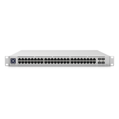 UniFi Switch Enterprise administrable capa 3, 48 puertos 2.5GbE RJ45 POE+, 4 puertos 10G SFP+, 720W, con pantalla táctil de 1.3\"