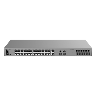 Switch Layer 2 Smart Cloud Managed / 28 Puertos Gigabit / 24 Puertos PoE+ 370 W / Switching 56 Gbps / Forwarding 41.664 Mpps / Protección 6 kV / CCTV Mode