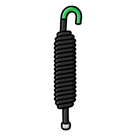 Resorte para Barrera Vehicular / Acero de Alta Resistencia / Doble Resorte Integrado / Ø40mm x 340mm (1.31ft) / 1.399kg (3.08lb)