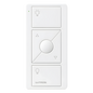 Control Pico inalámbrico de 3 botones con subir y bajar para iluminación, batería de 10 años, compatible con Caseta Wireless, RadioRA 2, Vive y GRAFIK Eye QS, color blanco