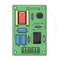 Tarjeta Electrónica de acceso compatible con torniquete Mod  DSK3B801BX