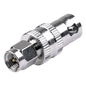 Adaptador en Línea de Conector SMA Macho a BNC Hembra, Níquel/ Oro/ Teflón.