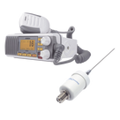 Kit de radio marina con antena de fibra de vidrio / 25W / LCD grande / GPS y DSC Clase D / IPX4 / 4.5m (14.8 ft) de cable