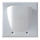 Placa de Pared Pasa Muro / 112.7 x 110.7 mm / ABS Resistente a Intemperie / UL 94V-0 / 25mm Máx. Diámetro