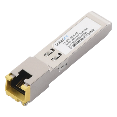 Transceptor Óptico SFP a RJ45 / Auto negociación 10/100/1000 Mbps / Conector RJ45 / 1000BASE-T / Distancia de hasta 100 m.