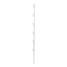 Poste para Cerca Electrificada / 6 Aisladores de Paso / Acero Galvanizado Cal. 18 / Altura 1.4 m (4.6 ft) / Diámetro 1\" / Pintura Blanca Electroestática