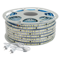 Manguera LED Luminosa Blanca de Resina Transparente y Flexible / Para uso Interior o Exterior / Carrete de 50 m/ 110V CA  4.2 A/ 500 W Potencia / T.C.C. 6500 K.
