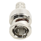 Conector Coaxial BNC Macho / Impedancia 75 Ohm / Anillo Plegable / RG-6 / 25 mm / Níquel-Oro-Teflón