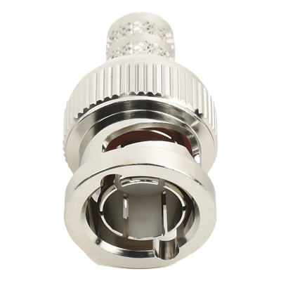 Conector Coaxial BNC Macho / Impedancia 75 Ohm / Anillo Plegable / RG-6 / 25 mm / Níquel-Oro-Teflón
