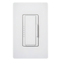 Atenuador de pared inalámbrico Maestro Wireless, 150 W LED/CFL, 600 W incandescente/halógeno, 600 VA MLV, 120 V, no requiere neutro, compatible con hub Vive, color blanco