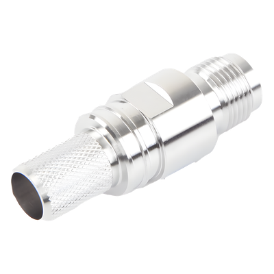 Conector TNC Hembra en Línea, Plegable Hex. con Pin Cautivo para cables Tipo RG-8/U, LMR-400