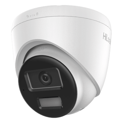 [Dual Light] Turret IP 4 Megapixel  / Lente 2.8 mm / 20 mts IR + 20 mts Luz Blanca / Micrófono Integrado / ACUSENSE Lite / Exterior IP67 / PoE / dWDR / H.265+ / ONVIF