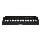 Organizador de Cables Horizontal / Alta Densidad / 1UR / 19in / Frontal Único / ABS