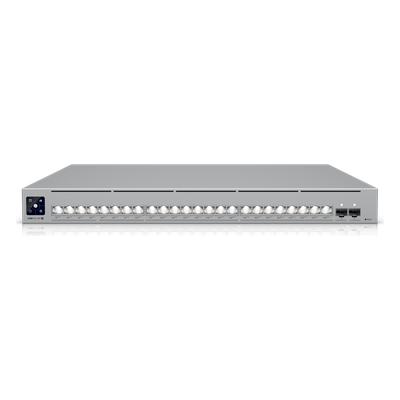 UniFi Switch USW-Pro-XG-24-PoE / Capa 3 / 24 puertos PoE+++ (16 × 10 GbE, 8 × 2,5 GbE) + 2 puertos SFP28 25 G / 720 W PoE total
