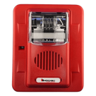 Sirena Estrobo / 12 Vcd / Multi-Candela 15-75 cd / Montaje en Pared / 4.17 x 3.77 x 2.08 pulgadas / Rojo
