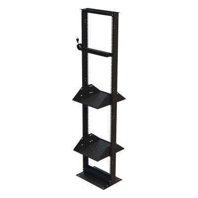 Kit de Rack Estándar 19\", 45 UR con 2 Charolas  y PDU (8 tomas). Ideal para UPS y Servidores tipo Torre.