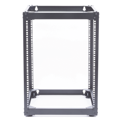 Rack Abierto de 4 Postes Instalación Pared o Piso de 14 Unidades, Ideal para Equipo de Audio!