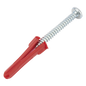 Paquete Con 10 Taquetes Rojos de 1/4\" y 10 tornillos 10 x 1 1/2\" (4.82 x 38 mm) (1103-05002)