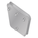Placas Igualadoras para Retenidas / 3 Retenidas / Acero ASTM A-36 / 3/16' / Galvanizado en Inmersión / 20x20x30 cm