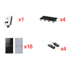Kit Solar Interconexión / 10 kW / 220 Vca / 16 Paneles 645 W / Montaje 4 Módulos / Wi-Fi