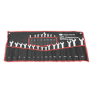 Juego de Llaves Combinadas / 24 Piezas / Métricas e Imperiales / Acero Cromo-Vanadio / Estuche Nylon Enrollable
