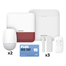 Kit de Alarma Inalámbrico / 48 Zonas / Triple Conexión GSM/Wi-Fi/Ethernet / 433 MHz Bidireccional / Sirena Exterior Incluida