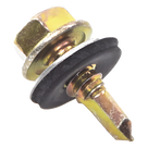 Tornillo Punta Broca / Hexagonal 6.5 x 38 mm (1/4\" x 1 1/2\") / Sello Montado / Caja 100 Unidades / Fijación Hermética Lámina Acanalada