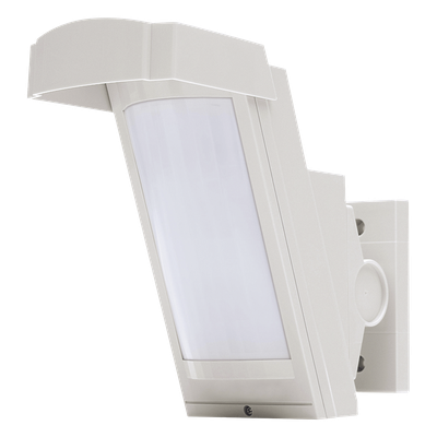 Detector PIR para Exterior / 12 m (39.4 ft) / 85° / Montaje 2.5-3 m / Cableado / Lógica Inteligente Antimascota / Doble Blindaje / Compatible Universal