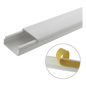 Canaleta blanca de PVC auto extinguible, sin división, 20 x 10 mm, tramo de 6 pies, con cinta adhesiva (5101-21262)