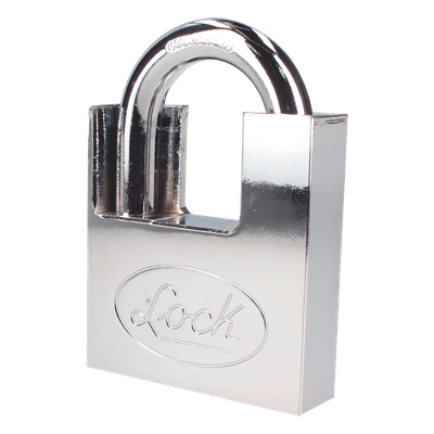 Candado de acero con Guarda Anti Palanca/ Acabado en Cromo Satinado / Doble Cerrojo / Medida 70 mm/ Nivel de seguridad 7/ 4 Llaves Abloy.