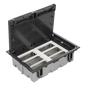 Caja Para Instalación en Piso Falso para Voz, Datos o Contactos Eléctricos / Capacidad para 6 Módulos / Espacio Embellecedor en la Tapa / Profundidad Ajustable de 90 a 120 mm (3.54 a 4.72 pulgadas)