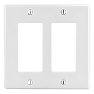 Tapa para Caja Multigang / Contacto Doble / Decorador / Policarbonato / 4.63 x 4.69 x 0.25 in / Blanco