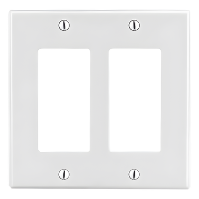 Tapa para Caja Multigang / Contacto Doble / Color Blanco.