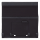 Placa Inclinada Voz y Datos / 2 Puertos Keystone / Guardapolvos Integrados / IP20 / 108×52 mm / 4.25×2.05 in