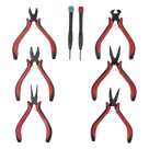 Juego de Herramientas de Precisión / 6 Pinzas de 4.5\" / 2 Desarmadores Joyero / Mango Ergonómico / Diseño Compacto