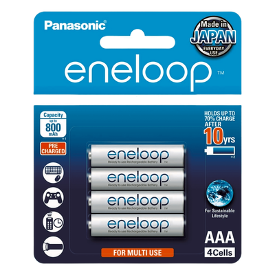 Batería Recargable AAA 1.2V ENELOOP / Ni-HM / Paquete de 4 Baterías