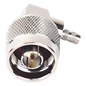 Conector N Macho en A/R de Anillo Plegable para Cables LP-195, LP-142, RG-58/U, RG-142/U, Niquel/ Oro/ Teflón.