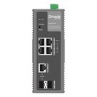 Switch Industrial Easy Managed / 6 Puertos Gigabit / 4 PoE (1× PoE++ 60W + 3× PoE+ 30W) / 120W PoE Budget / 2 SFP / IP40 / -40°C a 75°C / 6kV Protección Rayos / DIN-Rail