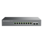 Switch L2 Lite Administrable de 10 Puertos / 8 Puertos Ethernet 2.5 Gbps / 2 Puertos SFP+ 10 Gbps / PoE+ 802.3af/at / VLAN 802.1Q / QoS / IGMP Snooping / Montaje Escritorio, Pared o Rack 19\" (0.48