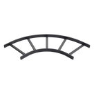 Accesorio de Escalerilla / Curva Horizontal 90° / 12 in de Ancho / Acero Calibre 16 / Acabado Negro RAL 9005