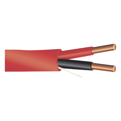 Alambre de Alarma contra Incendios - Bobina de 305 Metros (1000 Pies): 2 x 14 AWG, Rojo, Tipo FPLR, (UL) FT4, Ideal para Sistemas de Detección y Evacuación de Incendios
