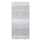 Placa Voz y Datos Inclinada / 2 Puertos RJ45 Keystone / Guardapolvos Integrados / 108×52 mm / Termoplástico
