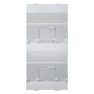 (S80BMD64/9) Placa Voz y Datos Inclinada con Guardapolvo y Adaptador Doble para RJ45 Keystone
