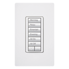 Teclado Híbrido con Atenuador / 6 Botones Programables / 450 W Incandescente / 100 W LED/CFL / Control de Neutro / Radiofrecuencia 431-437 MHz / Hasta 9 m (29.5 ft) de Repetidor