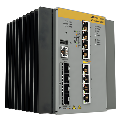 Switch Industrial Hi-PoE Continuo Administrable Capa 3 de 8 x 10/100/1000 Mbps + 4 Puertos SFP, 240 W.