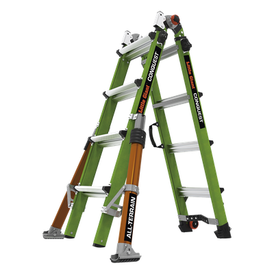 Escalera Multi-Posiciones de 6.7 m (22') para Suelos Inclinados o con Desniveles.
