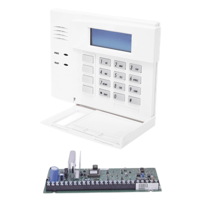 Tarjeta electrónica de panel de alarma de 48 zonas con teclado numérico de palabras fijas, sin gabinete, compatible con serie inalámbrica 5800
