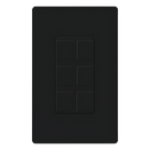 Marco de Pared Modular / 6 Puertos / Snap-In / 1 Espacio / Acepta RJ45, Coaxial, BNC y Fibra / Color Negro Brillante