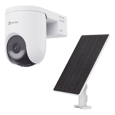 Kit Cámara PT 4G y Wi-Fi / 2K+ (4Megapixel)  / IA Detección Humano-Vehiculo / Color Nocturno / Batería 5200 mAh / IP65 / Incluye  Panel Solar 5W IP65