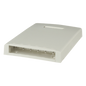 Caja de Montaje en Superficie, con Accesorio para Resguardo de Fibra Óptica, para 6 Módulos Mini-Com, Color Blanco Mate